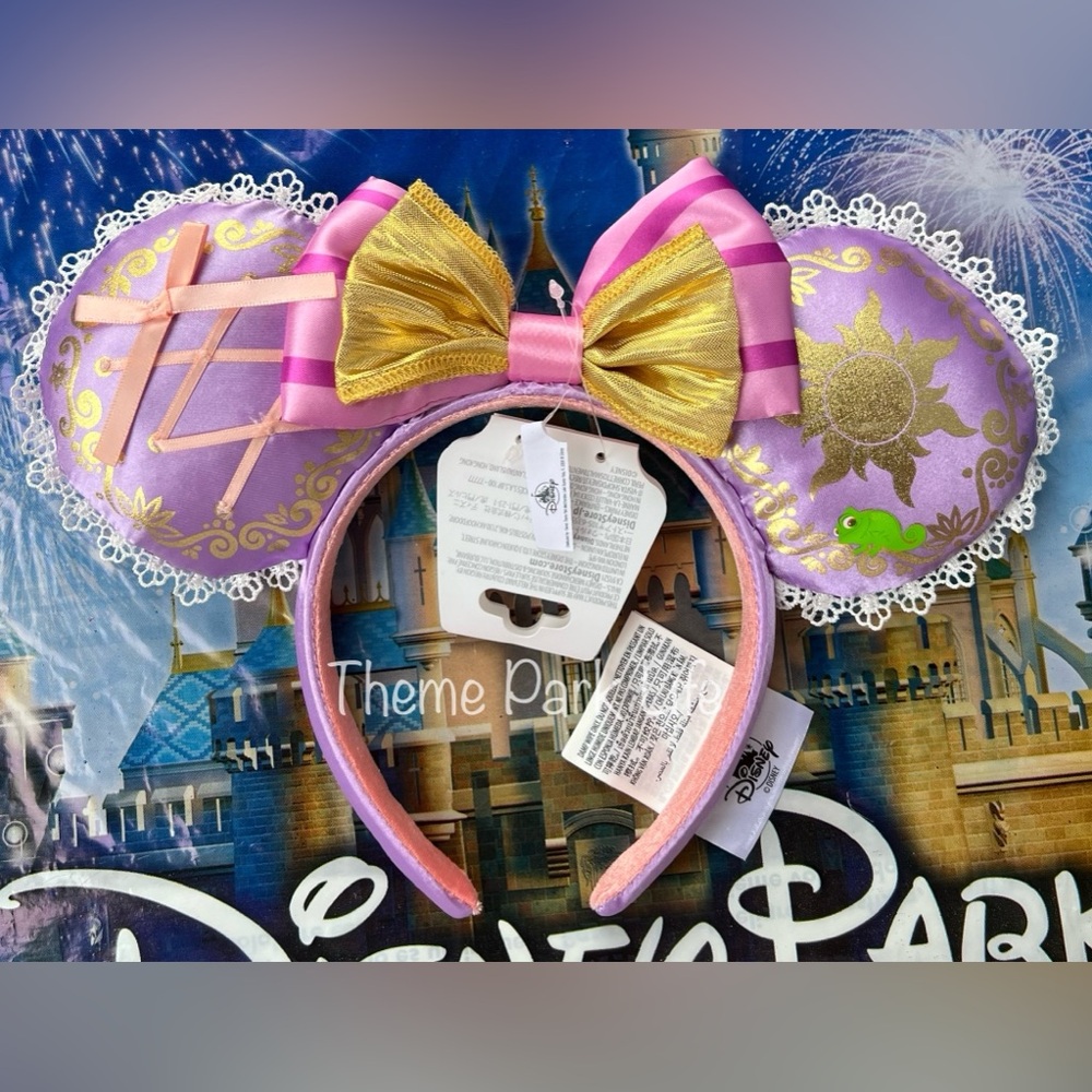 Disney Parks Tangled Princess Rapunzel Pascal Headband Bow NEW